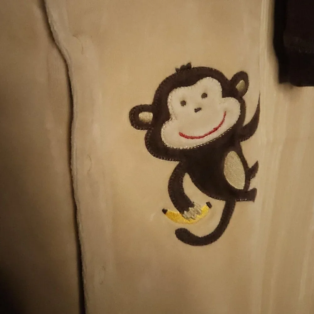 Carter's Baby Boy Velour Monkey Pajamas 9 Months